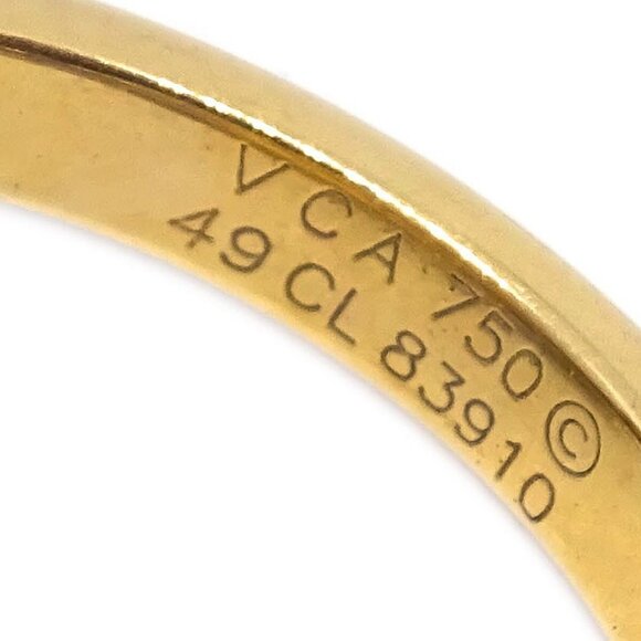 Van Cleef & Arpels Alhambra Ring 750 Onyx Diamond #49 #9 49CL83910 115316 - Picture 3 of 4